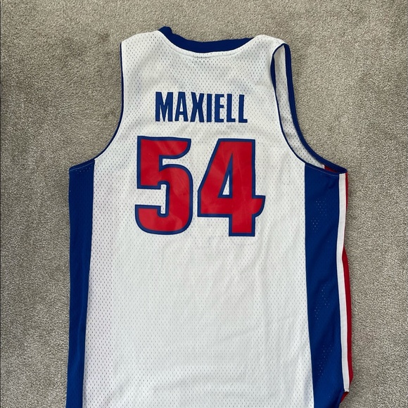 Used vintage adidas Detroit Pistons Jason Maxiell jersey mens size large - Picture 2 of 7